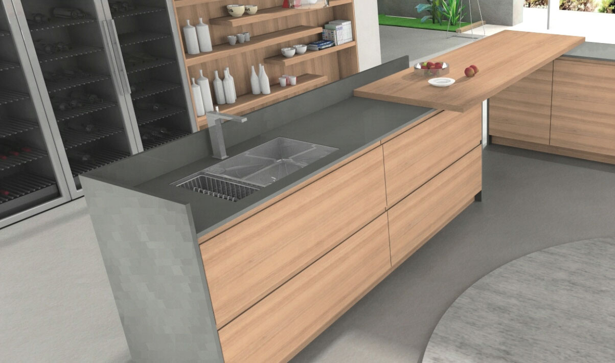F16002 | Roble 3351 horizontal + F15016 | Gelato gris